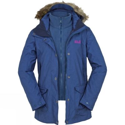 Parka Jack Wolfskin Ashford 3-in-1 Mujer Azules - Chile GTJ842751